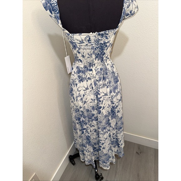 Reformation NWT Nikita Dress in Pompadour Size 0 Cap Sleeves Floral Ankle - Picture 6 of 10